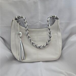 Brighton Barbados Hobo bag with grey/ white tassel